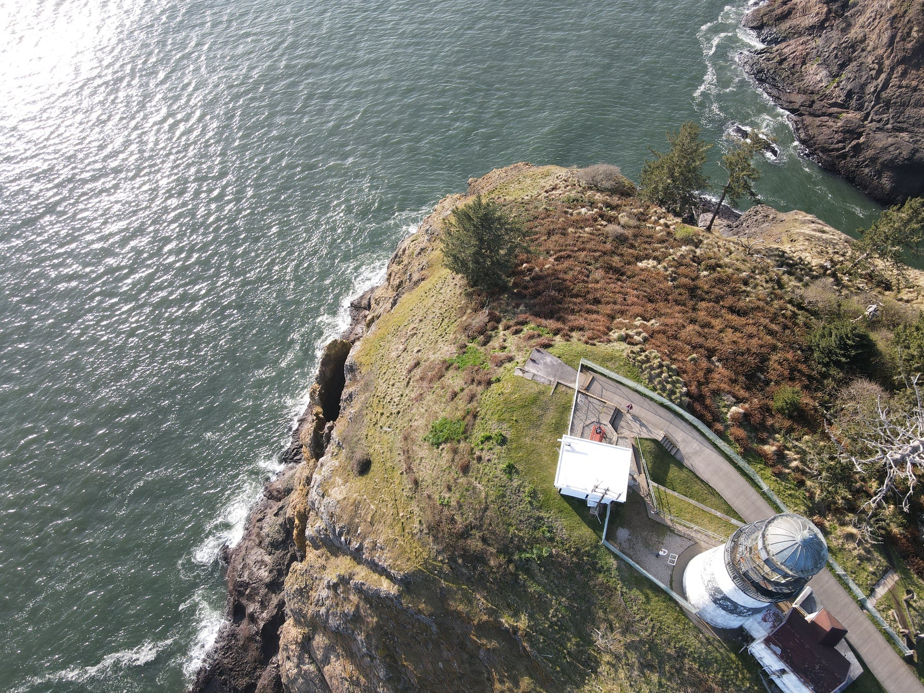 Aerial view of the Ilwaco coastline